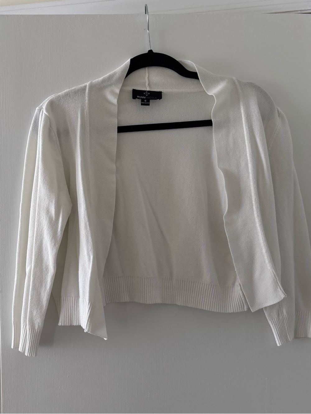 White Open-Front Women's Sweater Cardigan